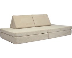 BAAAP Speelbank Kind Creme Corduroy - Play Couch - Kinderbank - Kinderstoel - Kinderfauteuil - Kinderzetel - Bankje - Kinderspeelgoed - Kindersofa - Slaapbank