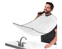 Baardschort - 119*78cm - Baardhaarverzamelaar - Schort Mannen - Waterdichte antiaanbakverzorgingsdoek - Baardhaarverzamelaar voor scheren en trimmen - Met 2 zuignappen - Baard Cape - Scheerschort - Badkamer - Beste cadeau voor mannen