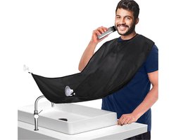 Baardverzorging accessoires - schoonheid mantel - Baard schort cadeau voor mannen - Beard Cape-Baard schort- Baard Trimmen Catcher Bib in - haren opvangen tijdens het scheren - zwart