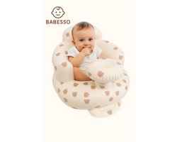 Babesso® Opblaasbare Babystoel – Stoel Baby – Draagbaar Babyzitje met Tafeltje – Inclusief Luchtpomp – Comfortabel & Veilig