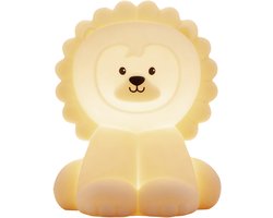 Babiem® Lucas - Nachtlampje - Kleur Tikfunctie - Oplaadbaar - Nachtlamp Kinderen - 5 Standen - Incl. Usb C Kabel - Leeuw