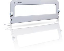 Babietec Bedhekje Verstelbaar Inklapbaar – Extra Lang 150cm – Bedrail – Boxspring – Uitvalbescherming – Bedrek - Grijs