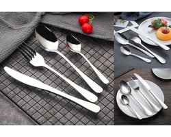 Babij Cooking 24-delige RVS Bestekset - Luxe 6-persoons Bestek voor Elke Gelegenheid
