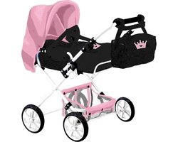 Baby and Toddler Braet Carriage Combi 2 with Crown Bag Blue/Rose