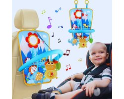 Baby Autostoelspeelgoed Met Leeuw – Activiteitenboog Met Spiegel En 3 Hangspeeltjes – Voor Baby’s 0-12 Maanden