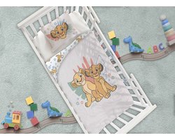 Baby Beddengoed Disney De Leeuwenkoning 100x140cm + Kussensloop 40x60cm – 100% Katoen – Officiële Disney Licentie