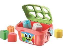 Baby Clementoni - Shape Sorter - Vormenstoof - Blokkendoos met Cijfers en Kleuren - Plastic Vormen - Duurzaam Speelgoed - 1 Jaar