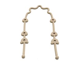 Baby Comfort Silicone Serie - Fopspeenketting met Veiligheidsclip - Beige - Universeel voor Kinderwagen & Stoel