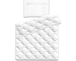 Baby dekbed en kussen in set - kinderdeken 100 x 135 cm met hoofdkussen 40 x 60 cm