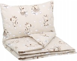 Baby dekbedovertrek met kussensloop - 100% katoen - Baby Giraf - 135x100 cm
