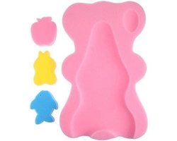 Baby Douche Stoel - Baby Badmat - Baby Verzorging - Zachte Schuim Vulling - 50 cm - Roze