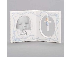 Baby Fotolijst - Jongens Decoratie - Herinneringen Bewaren - Gemaakt van porselein - 102cm - Wit