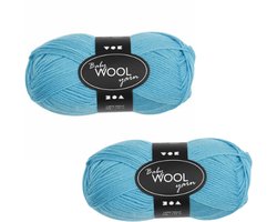Baby garen turquoise | Babywol merino | Breigaren en haakgaren | Superwash wol | Multipack 2 bollen van 50 g