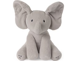 Baby GUND - Geanimeerde Flappy De Olifant - Knuffel - Grijs - 30,5 cm - Nederlands Gesproken