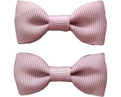 Baby Haarspeldje met Strik - Set van 2 - Oudroze - Meisjes Haaraccessoires - Haarclips Kind - Maison Lunali