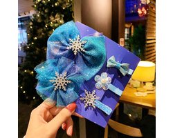 Baby Haarspeldjes set - 5 stuks - Blauw - Haarclipjes - Haar Accessoires - Kinderen - Peuter - Meisjes - Gift - Cadeau