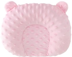 Baby Kussen - Ergonomisch Traagschuim Slaapkussen - Afplatkussen voor Baby's (0-12 Maanden) - Wasbaar in de Machine - Voorkomt Plat Hoofd - Roze
