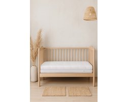 Baby Matras Box - 75x95 - Koudschuim HR+ - Ventilerend - 10cm - Anti-allergisch - Wasbare hoes - Baby Peuter Kleuter- Gemiddeld Hardheid
