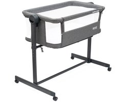 Baby Mix - Bed - Rose wieg grijs 68-80 cm 300D polyester - wiegje - kinderbed - slaapplaats - babykamer - babybed