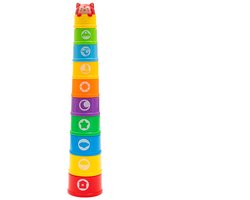 Baby Mix - Educatieve bekers - Stapelbekers met kleurensymbolen - Muzikale bekers - Peuter speelgoed - Balans spel - Educatief speelgoed - Motorische vaardigheden - Creatief leren - Stapelen en leren