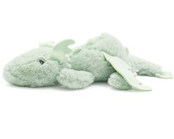 Baby Mix - Knuffeldraakje - Pluche Dier - Lichtgroen - Zacht en aaibaar - Met hoorntjes en stekels - Perfect als speelgoed - Knuffel - Dinosaurus - Draken - Baby speelgoed - Pluche speeltje