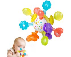 Baby Montessori sensorisch speelgoed voor 0-12 maanden, bijtringen voor baby's van 0, 3, 6, 9, 12 en 18 maanden, ontwikkelingsspeelgoed voor pasgeborenen en peuters, cadeaus voor jongens en meisjes van 1 en 2 jaar oud.