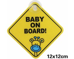 Baby On Board - Baby Aan Boord Met Zuignap - Autoraam Zuignap - Autoruit - Zuignap - 1 Stuks