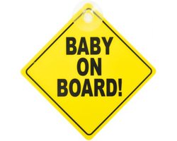 Baby on Board sign met zuignap
