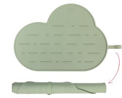 Baby on the Move - Yummy Mat - 2in1 Placemat en druipmat - Oprolbaar & meeneembaar - Vaatwasbestendig - Stofafstotend - Aspen
