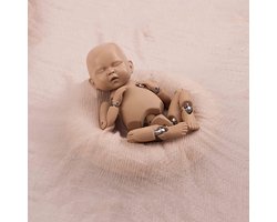 Baby Posing Kussen - Fotografie Accessoires - Newborn Fotoshoot - Zacht en Ademend - Donut Vorm - Bruin
