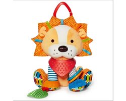 baby rammelaar leeuw - ontdek en leer leeuw - babyknuffel - sensomotorische knuffel - knisper speelgoed