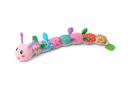 Baby Sensorische Rups - Muziek & Rammelaar - 60 cm Knuffel - Bijtring & Knispergeluid - Educatief Babyspeelgoed - Baby Cadeau