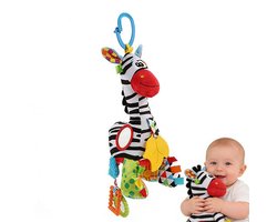 Baby Sensory Musical Toddler Toy 0-6 6-12 Months, for 3 4 5 6 7 8 9+ Months,zebra Plush Infant Toy with Teether, Crinkle, Rattle Baby Mirror for Tummy Time Newborn