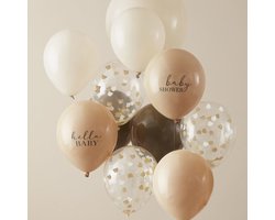 Baby Shower Ballonnen Set Taupe (11st)