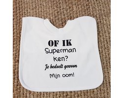 baby slab met tekst oom voor jongen of meisje  bekendmaking zwangerschap Geboorte Cadeau aanstaande liefste neefje of nichtje hoera je wordt weer