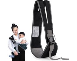 Baby sling - portable baby carrier met verstelbare comfortabele schouderbanden - newborn en peuter draagtling