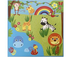BABY SPEELMAT - KLEURRIJKE JUNGLE - 100x100cm