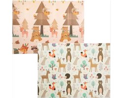 Baby Speelmat - Kruipkleed Peuters - Veilig Spelen - Dubbelzijdig Bedrukt - 195x148 cm Opvouwbaar - Meerkleurig