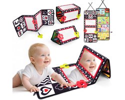 Baby Spiegel voor Buikligging, Educatief Speelgoed voor Baby's, Hoge Contrast Speelgoed voor Pasgeborenen, Ideaal voor 0-12 Maanden