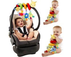 Baby spiraal – Baby Knuffels - Baby speelgoed - Baby rammelaar - boxspiraal - spiraal - kinderwagen speelgoed spiraal - buggy speelgoed - auto knuffel - baby spiraal speeltje – Autostoel ketting - kinder wagen knuffels