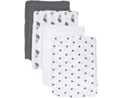 Baby Spucktücher aus 100% Baumwolle (4er Pack), Steen Grijs (146), Eén maat