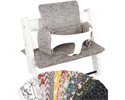 Baby Stoel Kussen - Handgemaakt In Europa - Compatibel Met Hoge Stoel Tripp Trapp - Baby Set En Stokke Chair - Sand Leopard Design - Veel Kleuren En Patronen