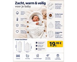 Baby Wrap voor Pasgeborenen (0–6 Maanden) – Gebreid – Fotografie Accessoire – Met Knoopsluiting