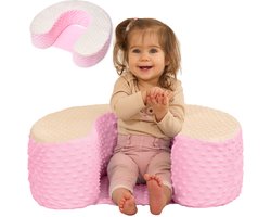 Baby Zitje – Baby Zitstoel Vanaf 4 Maanden – Leer je Baby Zitten – Babystoel – Zacht & Comfortabel – Baby Zit Stoel – Baby Zitzak – Baby Zitkussen - Roze