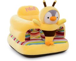 Baby Zitstoel - Baby Stoel - Leren Zitten - Pinguïn Ontwerp - 50 x 40 x 20 cm - Geel