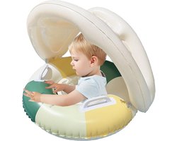 Baby Zwemring met Veiligheidszitting en UV-bestendig Zonnedak