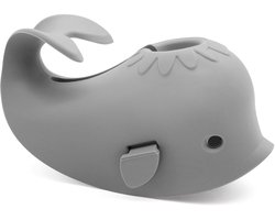 Babybadkraanhoes - Zachte siliconen veiligheidsbeschermer voor kinderen, peuters en baby's - Schattig walvisontwerp, leuk badcadeau voor kinderen-grijs