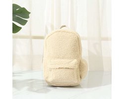 Babycure teddy rugzak Beige Naturel | Rugtas | schooltas | tas | kinderen | peuter | kleuter | teddy | zwart | baby en kind | kids bag | Kindertas