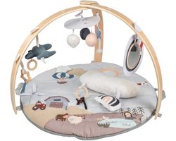 BabyGO Sky Houten Activity Gym Speelkleed - Met 20 speeltjes & buiktrainer - Vanaf 0 maanden