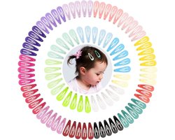 Babyhaarspelden - Set van 100 stuks - Kleurrijke mini clips - Kinderaccessoires - Haarclips in 20 kleuren
